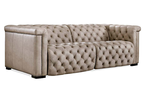Savion Taupe "Quick Ship" Leather Living Room Furniture Collection