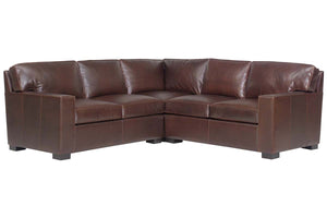 Caden Contemporary 3 Piece  Leather Sectional