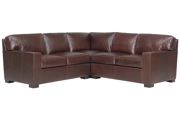 Caden Contemporary 3 Piece Leather Sectional
