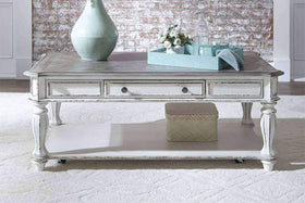 Canterbury Antique White Occasional Table Collection