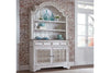 Image of Canterbury Traditional Antique White Storage Dining Buffet With Lighted Hutch