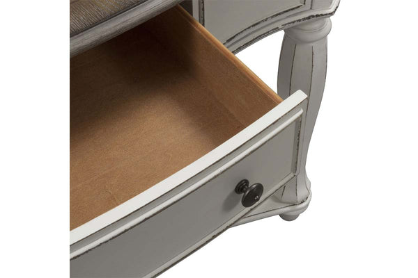 Canterbury Antique White Sofa Console Table With Single Drawer And Shelf