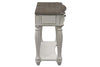 Image of Canterbury Antique White Sofa Console Table With Single Drawer And Shelf