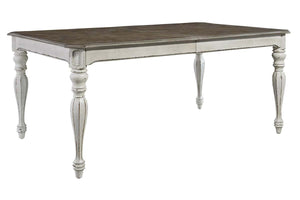 Canterbury 5 Piece Antique White Single Leaf Leg Table Dining Set