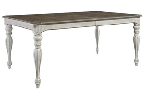 Canterbury 7 Piece Antique White Single Leaf Leg Table Dining Set