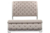 Image of Canterbury Queen Or King Upholstered Tufted Sleigh Bed "Create Your Own Bedroom" Collection