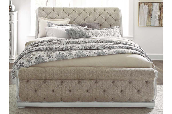 Canterbury Queen Or King Upholstered Tufted Sleigh Bed "Create Your Own Bedroom" Collection