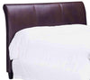 Image of Carlton "Designer Style" Leather Upholstered Sleigh Headboard - Club Furniture
