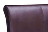 Image of Carlton "Designer Style" Leather Upholstered Sleigh Headboard - Club Furniture