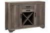 Image of Carson Transitional Door Storage Buffet Server In Greystone Finish