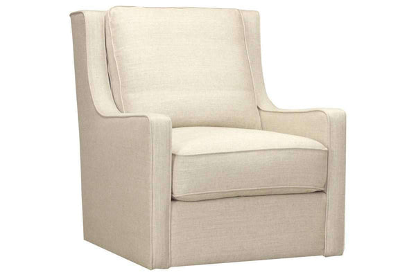Sally "Quick Ship" Swivel Fabric Accent Chair