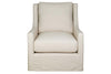 Image of Charlene "Quick Ship" Slipcovered Swivel Accent Chair