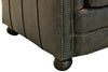 Image of Chesterfield 93 Inch Tufted Leather Sleeper Sofa