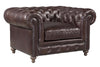 Image of Cornelius Quick Ship Tufted Chesterfield Leather Club Chair