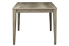 Image of Cyrus 5 Piece Rectangular Leg Table Dining Set In Sandstone Finish With Upholstered Back Side Chairs