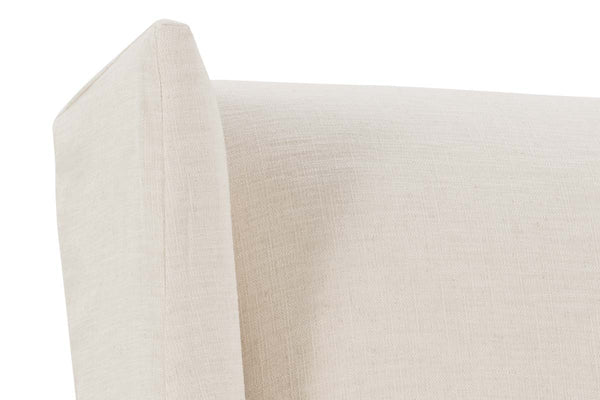 Della Tall Wing Back Swivel/Glider Slipcovered Accent Chair With Sloping Arms