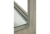 Image of Delta Modern Wood Square End Table With Tempered Glass Shelves