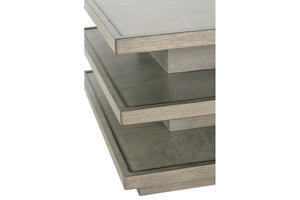 Delta Modern Wood Square Multi Shelf Coffee Table
