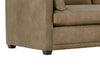 Image of Donna "Quick Ship" Lavish Mushroom 88 Inch Modern Leather Track Arm Sofa