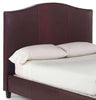 Image of Upholstered Bed Donovan "Designer Style" Arched Leather Camelback Headboard 