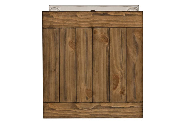 Dorchester Antique White With Tobacco Accents End Table With Single Drawer And Shelf