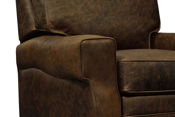 Dorsey Leather Key Arm Club Chair Recliner