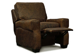 Dorsey Leather Key Arm Club Chair Recliner