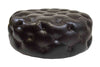 Image of Earle "Quick Ship" Large Round Button Tufted Ottoman