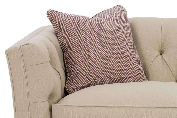 Isadore 92 Inch Large Formal Fabric Upholstered Tufted Back Sofa
