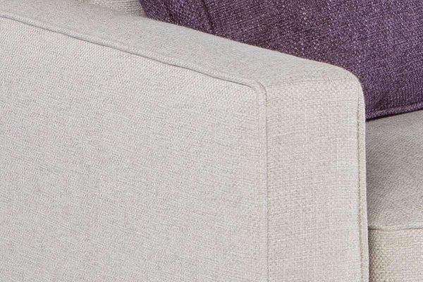 Janice III 89 Inch "Designer Style" Contemporary 3-Seat Fabric Upholstered Sofa