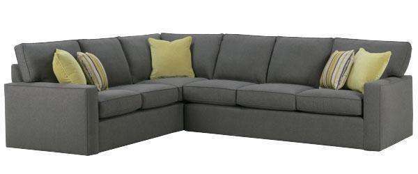 Fabric Sectional Sofa Jennifer 2 Piece Contemporary Fabric Track Arm Sectional Sofa (As Configured)