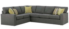 Jennifer 2 Piece Contemporary Fabric Track Arm Sectional Sofa (As Configured)