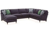 Image of Fabric Sectional Sofa Kristen Fabric Pillow Back English Arm Sectional Sofa With Chaise (As Configured)