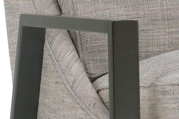 Angie Fabric Chair With Burnished Steel Metal Frame