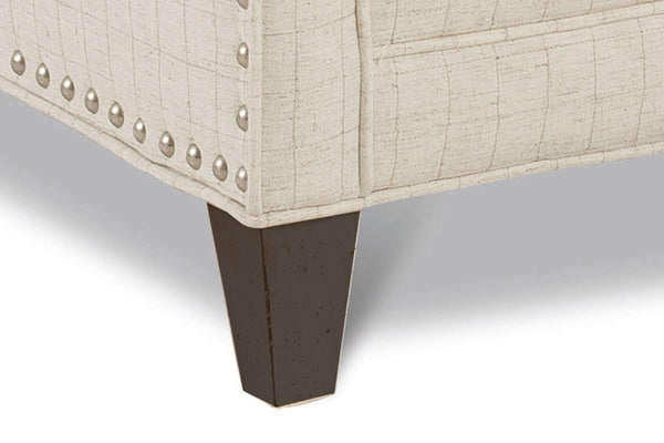 Clementine Track Arm Fabric Accent Chair w/ Nailhead Trim