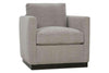 Image of Heidi Modern **Swivel** Accent Chair With Wood Base