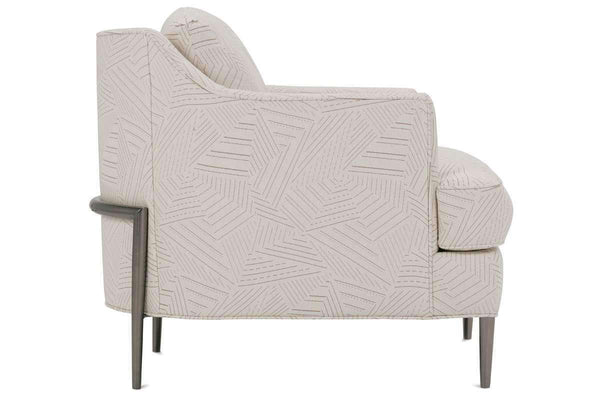 Joy Fabric Chair With Burnished Steel Metal Frame