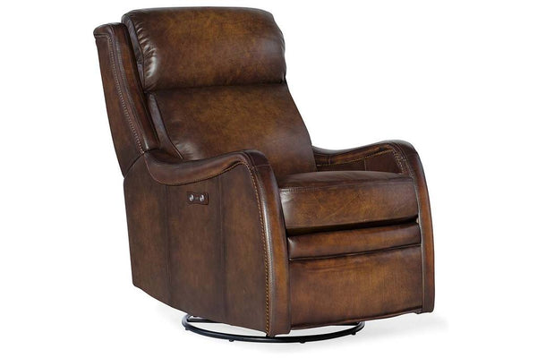 Fairmont "Ready To Ship" POWER Swivel / Glider Leather Recliner
