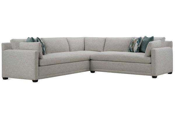 Faith "Designer Style" Bench Seat Track Arm Fabric Sectional