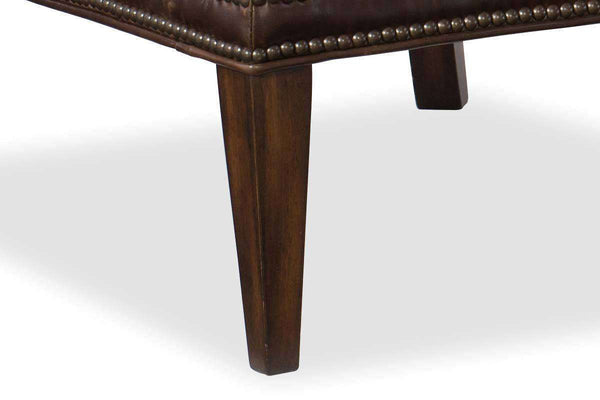 Farrow Event "Quick Ship" Leather Wingback Accent Chair With Button Back