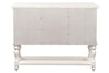 Image of Freeport Oyster White Storage Dining Server Buffet With Louvered Panel Accents