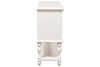 Image of Freeport Oyster White Storage Dining Server Buffet With Louvered Panel Accents
