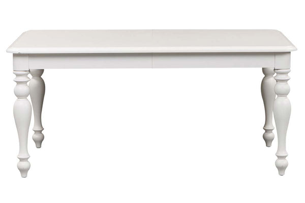 Freeport Oyster White 7 Piece Rectangular Leg Dining Table Set With Padded Splat Back Chairs