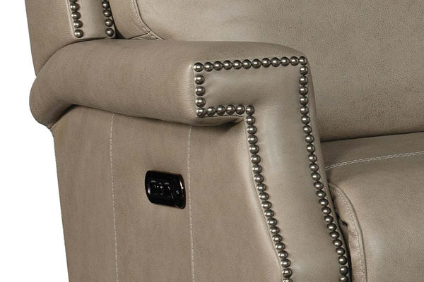 Galina Stone 80 Inch "Quick Ship" ZERO GRAVITY Wall Hugger Power Leather Reclining Sofa