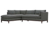 Image of Georgia Two Piece Pillow Back Sectional With Chaise Bumper (Version 2 As Configured)