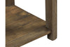Image of Greer Chair Side Table With Reclaimed Dark Pine Base And Top With Metallic Accents