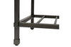 Image of Halstrom Industrial Style Wood And Metal Chair Side Table With Dark Oak Top And Two Shelves