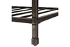 Image of Halstrom Industrial Style Metal Base Coffee Table With Dark Oak Veneer Plank Top
