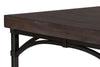 Image of Halstrom Industrial Style Wood And Metal End Table With Dark Oak Top And Shelf