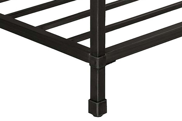 Halstrom Industrial Style Wood And Metal End Table With Dark Oak Top And Shelf